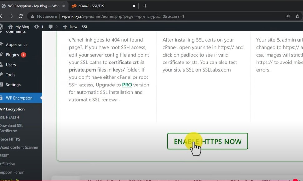 enable https now