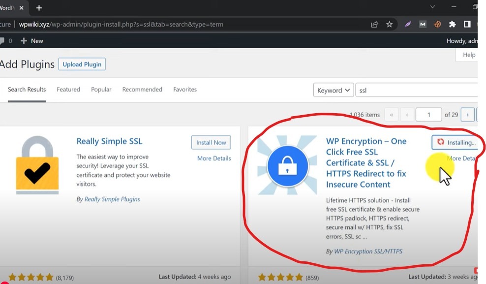 install WP Encryption – One Click Free SSL plugin